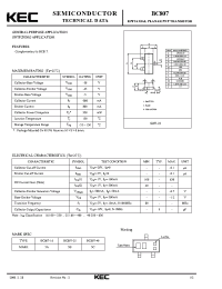 Datasheet BC807 manufacturer KEC